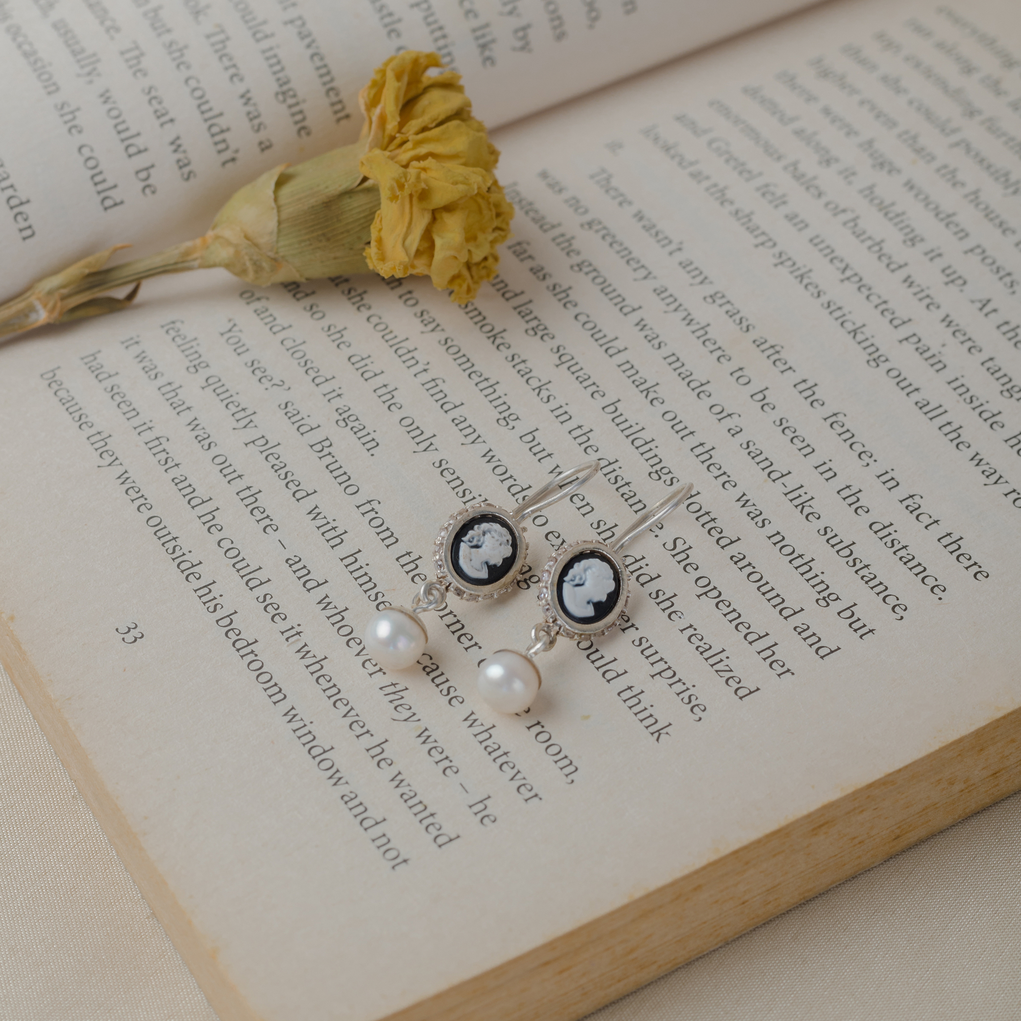 Cameo earrings